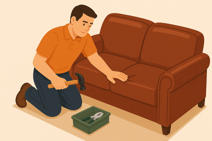 تعمیر فرو رفتگی مبل